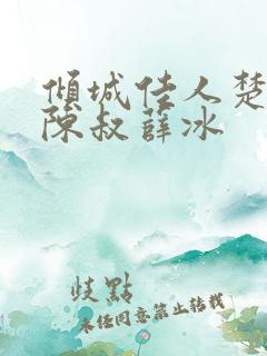 倾城佳人楚青丝陈叔薛冰