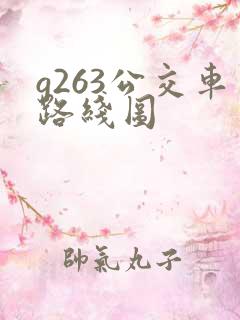 g263公交车路线图
