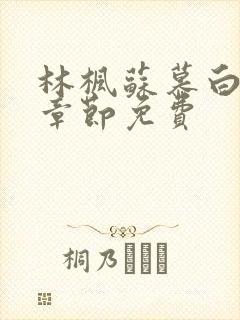 林枫苏慕白最新章节免费
