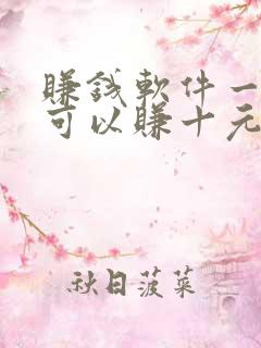 赚钱软件一分钟可以赚十元钱