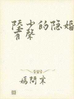 陆少的隐婚罪妻有声
