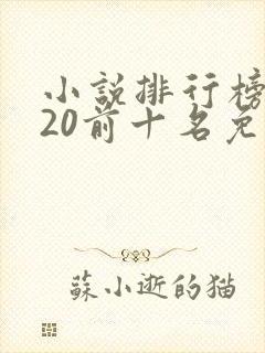 小说排行榜2020前十名免费