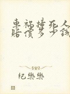车祸撞死人一般赔偿多少钱