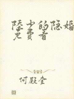 陆少的隐婚罪妻免费看 陆少的隐婚罪妻免费看