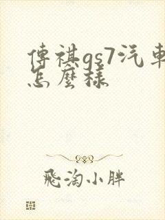传祺gs7汽车怎么样