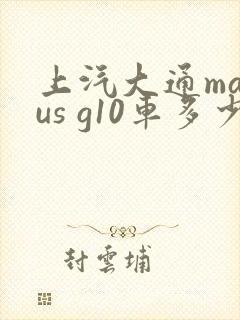 上汽大通maxus g10车多少钱一辆