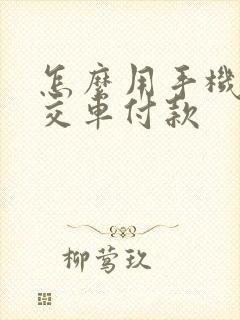 怎么用手机坐公交车付款