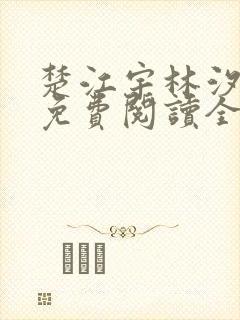 楚江宇林汐小说免费阅读全文无弹窗
