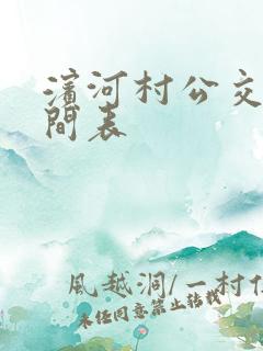 滨河村公交车时间表