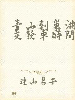 青山到巢湖的公交发车时间表