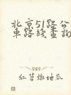 北京51路公交车路线查询表