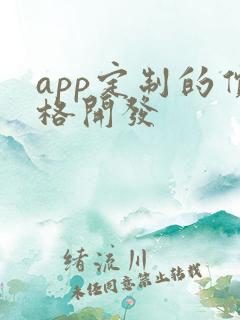 app定制的价格开发