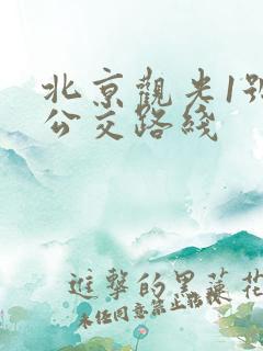 北京观光1号线公交路线