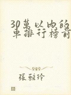 30万以内的电车排行榜前十名