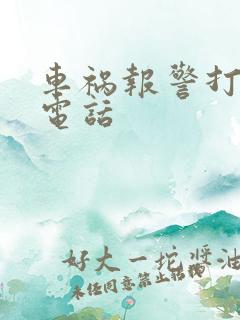 车祸报警打什么电话