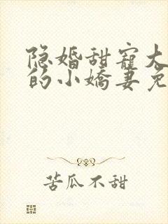隐婚甜宠大财阀的小娇妻免费阅读