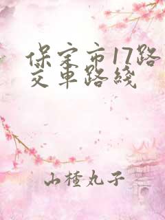 保定市17路公交车路线