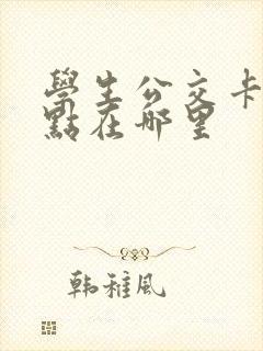 学生公交卡办理点在哪里