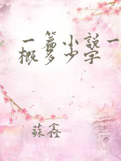 一篇小说一章大概多少字