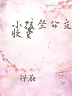小孩坐公交怎么收费
