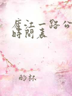 庐江一路公交车时间表