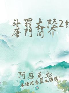 斗罗大陆2绝世唐门简介