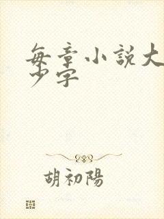 每章小说大概多少字