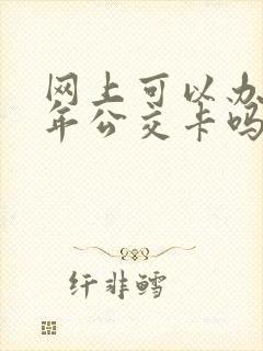网上可以办理老年公交卡吗
