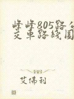 峰峰805路公交车路线图