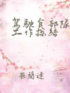 驾驶员部队半年工作总结