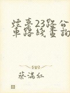 烟台23路公交车路线查询