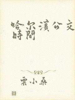 哈尔滨公交运行时间