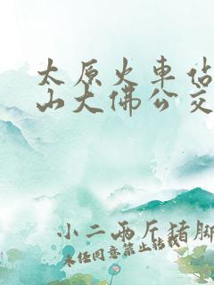 太原火车站到蒙山大佛公交车