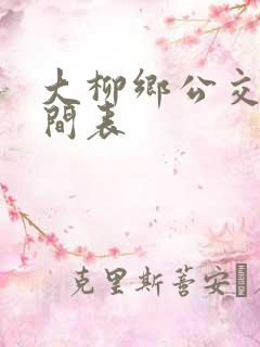 大柳乡公交车时间表 大柳乡公交车时间表