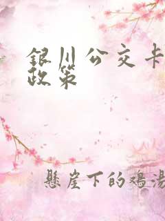 银川公交卡优惠政策