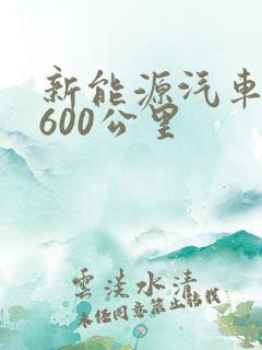 新能源汽车续航600公里