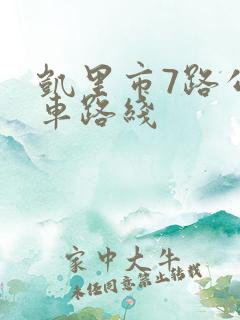 凯里市7路公交车路线