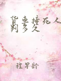 货车撞死人全责判多久