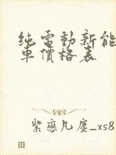 纯电动新能源汽车价格表
