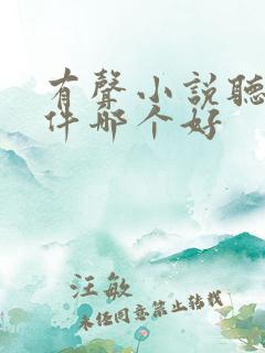 有声小说听书软件哪个好