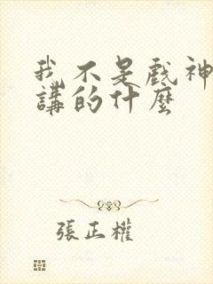 我不是戏神小说讲的什么
