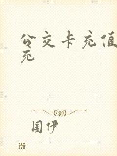公交卡充值怎样充