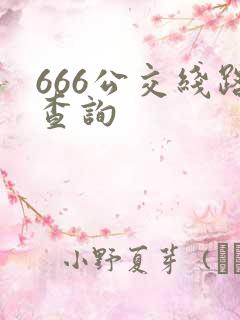 666公交线路查询