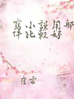 写小说用哪个软件比较好