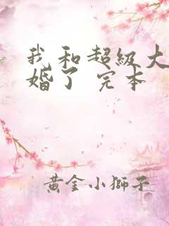 我和超级大佬隐婚了 完本