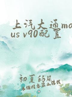 上汽大通maxus v90配置