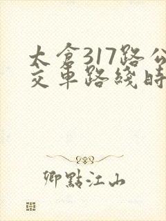 太仓317路公交车路线时间表