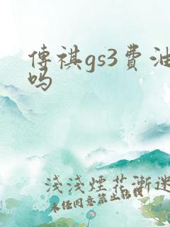 传祺gs3费油吗