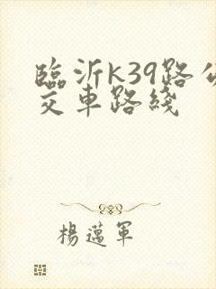 临沂k39路公交车路线
