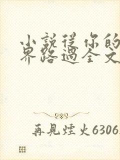 小说从你的全世界路过全文 小说从你的全世界路过全文